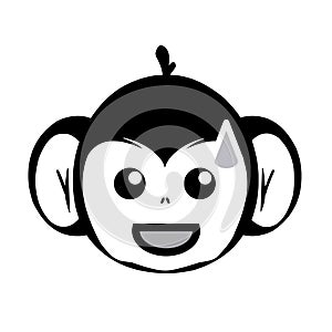 Emoji Cute Monkey Lazy Face
