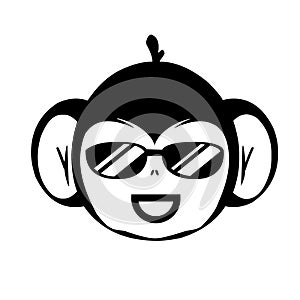 Emoji Cute Monkey with sunglass