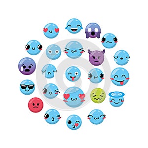 Emoji emtion expresion backgroun design