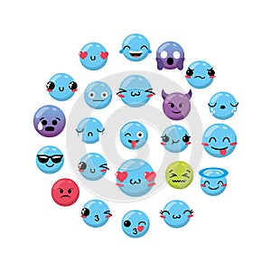 Emoji emtion expresion backgroun design photo