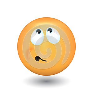 Emoji hesistation.with expressive teeth