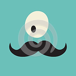 Emoji moustached monster photo