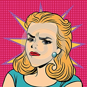 Emoji retro anger disgust girl emoticons photo