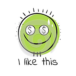 Emoji. smile. Vector illustration.