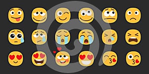 Emoji smily set