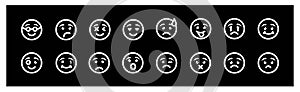 Emoji vector Emoticon icon web.icons for design on black background