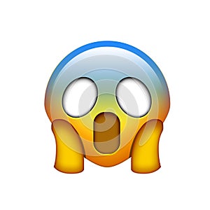 emoji Yellow spooky face with two hands icon