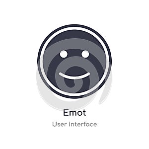 emot outline icon. isolated line vector illustration from user interface collection. editable thin stroke emot icon on white