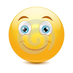 Emoticon with big toothy smile photo