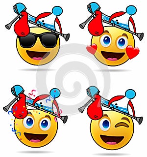 Illustration emoticon cartoon isolated regional spain, icon happy ok photo