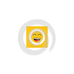 Emoticon logo vector icon