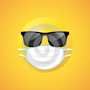 Emoticon medical cool sun glasses