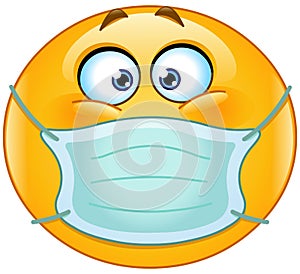 Emoticon with medical mask