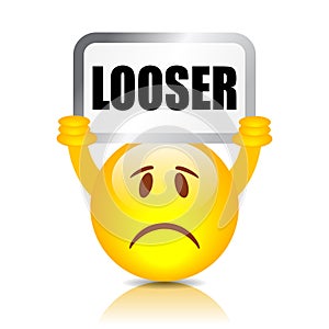 Emoticon showing looser sign photo