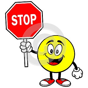 Emoticon with Stop Sign