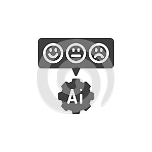 Emoticons with AI element vector icon