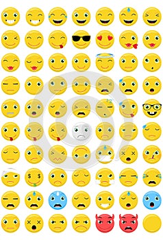 Emoticons Set - 70 different emotions