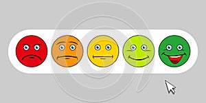 Emoticons set. Emoji faces emoticon smile, digital smiley expression emotion feelings