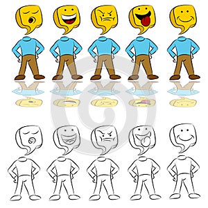 Emotion Expressions Icon Man