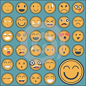 Emotion face sticker collection