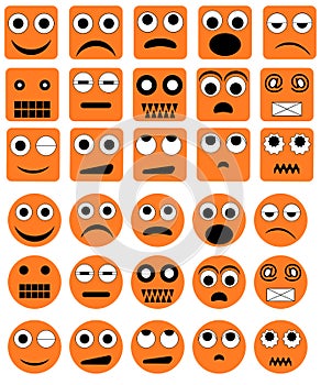 Emotion icons - vector