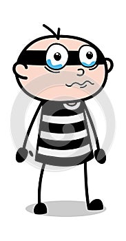 Emotional - Cartoon thief criminal Guy Vector Illustration