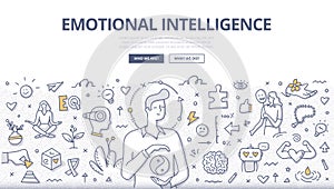 Emotional Intelligence Doodle Concept