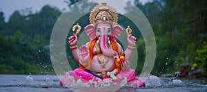 Emotional moments ganesh chaturthi idol immersion rituals in rivers and oceans captured