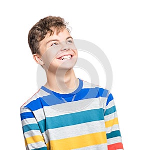 Emotional portrait of teen boy