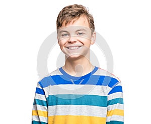 Emotional portrait of teen boy