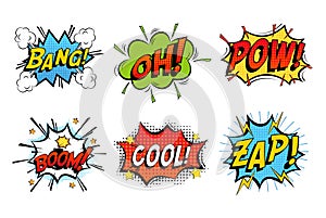 Emotions for comics speech like bang and cool