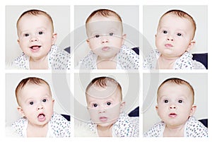 Emotions of the five-months baby