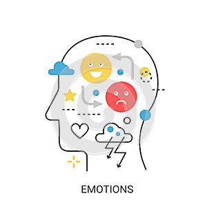 Emotions vector illustration concept.