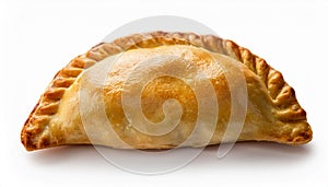 Empanada, meat pie on white background