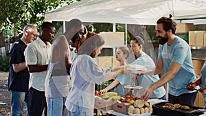 Empathetic Volunteers Provide Free Meals