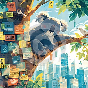 Empathy in a Connected World: A Sleeping Koala\'s Urban Escape