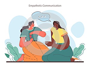 Empathy skill development. Empathetic communication based on with deep