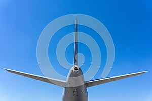 The empennage of the passenger aircraft photo