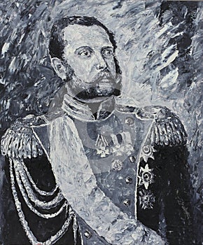 Emperor Alexander 2, a portrait, oil painting