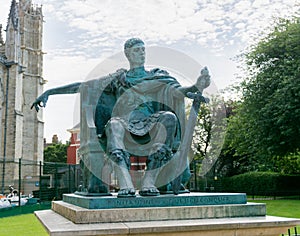 Emperor Constantine in bronze at York cathedral