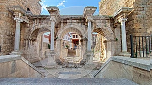 The Emperor Hadrian's gate in Antalya, Turkey
