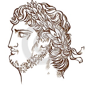 Emperor Nero, vintage  illustration photo
