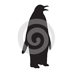 Emperor Penguin Aptenodytes forsteri Silhouette Vector Found In Antartica