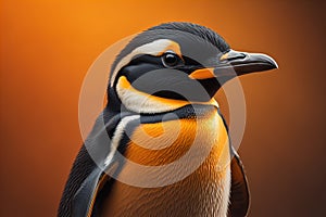 Emperor penguin, Aptenodytes patagonicus. generative ai