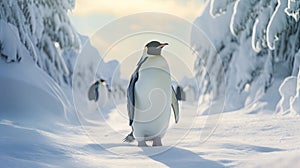 Emperor Penguin Chicks. Emperor penguins of South Georgia. Generative Ai