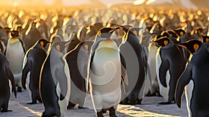 Emperor Penguin Chicks. Emperor penguins of South Georgia. Generative Ai