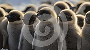 Emperor Penguin Chicks. Generative AI