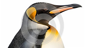 Emperor Penguin isolated on white background. Generative AI