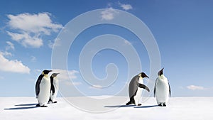 Emperor penguins photo