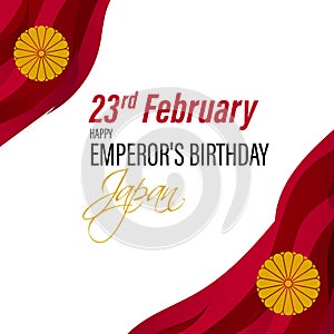 Emperor`s birthday japan - vector illustration